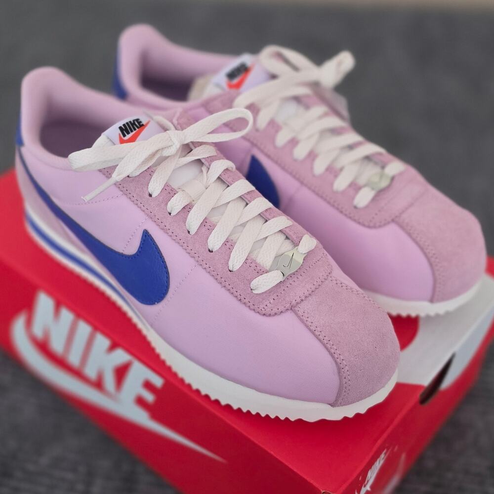 Nike Women's Size 10 Cortez Textile Sneaker Pink Sail Paramount Blue NIB